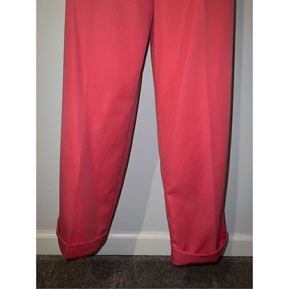 VTG Women’s Cuffed High Waist Trouser Pink/Melon 10T - Picture 10 of 10